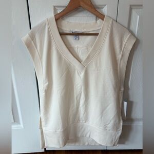Athleta women’s ivory sweatshirt vest